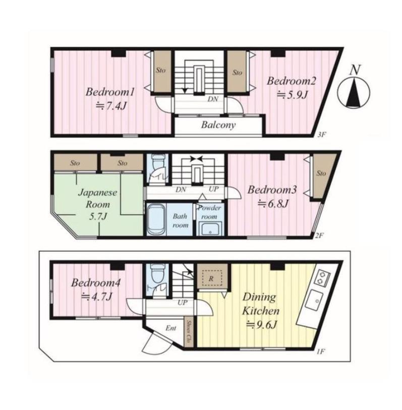 Shinjuku 5-Room Family House 도쿄 외부 사진